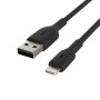 Belkin CAA001BT2MBK câble Lightning 2 m Noir