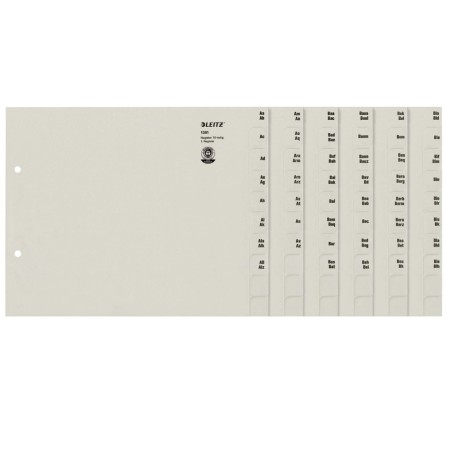 Leitz 13510085 intercalaire de classement Onglet avec index alphabétique Papier Gris