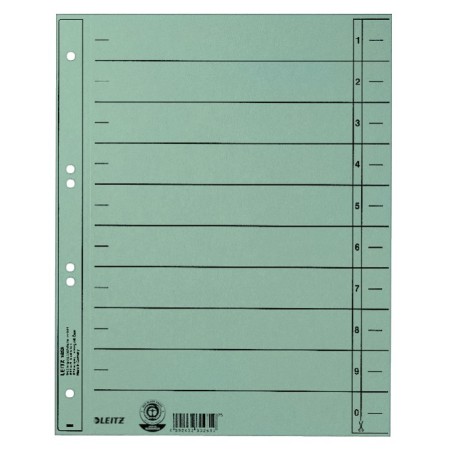 Leitz 16580030 intercalaire de classement Onglet avec index numérique Carton Bleu