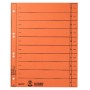 Leitz 16580045 intercalaire de classement Onglet avec index numérique Carton Orange