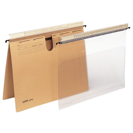 Leitz Alpha dossier suspendu A4 PVC Marron, Transparent