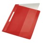 Leitz 41940025 protège documents PVC Rouge, Transparent