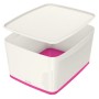 Leitz MyBox Compartiment de rangement Rectangulaire Acrylonitrile-Butadiène-Styrène (ABS) Rose, Blanc