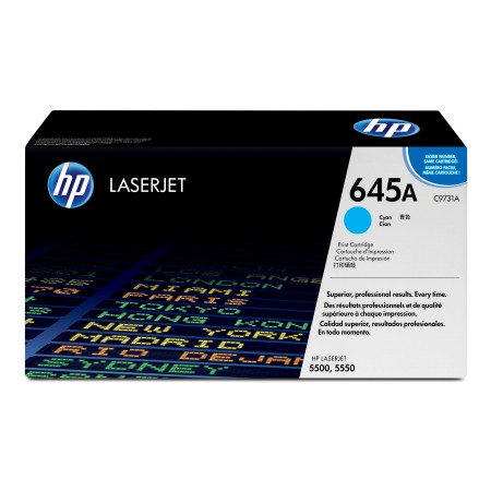 HP 645A toner LaserJet cyan authentique