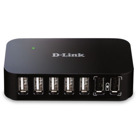 D-Link DUB-H7 USB 2.0 Type-B 480 Mbit s Noir