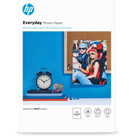 HP Papier photo brillant Everyday - 25 feuilles A4 210 x 297 mm