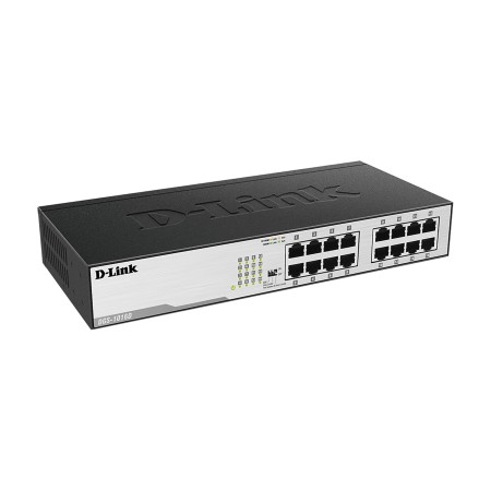 D-Link DGS-1016D commutateur réseau Non-géré Gigabit Ethernet (10 100 1000) 1U Noir, Argent