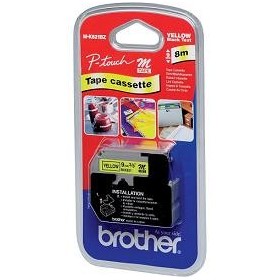 Brother M-K621B ruban d'étiquette Noir sur jaune