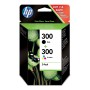HP 300 pack de 2 cartouches d'encre noir trois couleurs authentiques