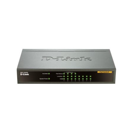 D-Link DES-1008PA commutateur réseau Non-géré Fast Ethernet (10 100) Connexion Ethernet, supportant l'alimentation via ce port