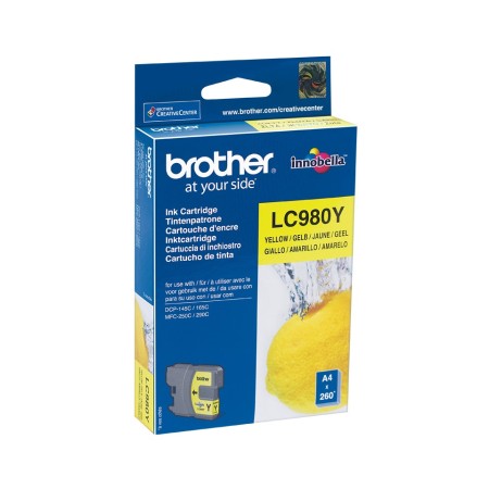 Brother LC-980Y cartouche d'encre 1 pièce(s) Original Jaune