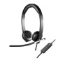 Logitech H650e Casque Avec fil Arceau Bureau Centre d'appels USB Type-A Noir, Argent