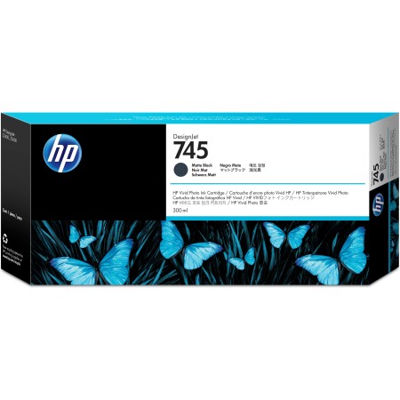 HP Cartouche d'encre DesignJet 745 noir mat, 300 ml