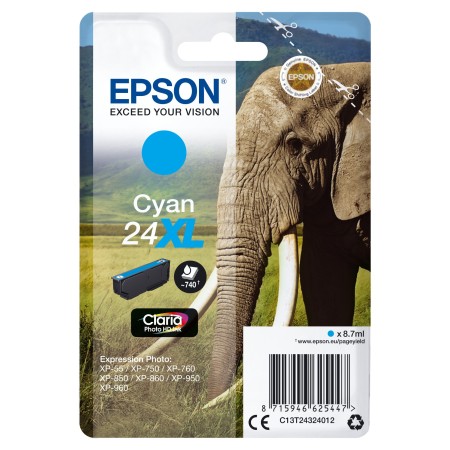 Epson Elephant Cartouche "Eléphant" - Encre Claria Photo HD C (XL)