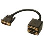 Lindy DVI Splitter Cable câble DVI 0,18 m DVI-D Noir