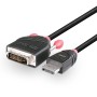 Lindy 41491 câble vidéo et adaptateur 2 m DisplayPort DVI-D Noir