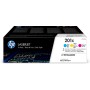 HP 201X LaserJet, lot de 3 cartouches de toner grande capacité authentiques, cyan magenta jaune