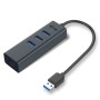 i-tec Metal USB 3.0 HUB 3 Port + Gigabit Ethernet Adapter