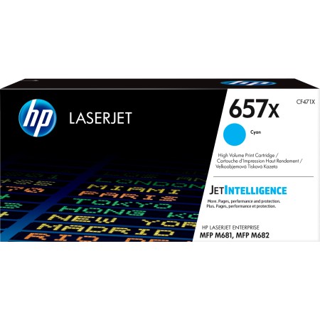 HP Cartouche de toner cyan 657X LaserJet grande capacité authentique