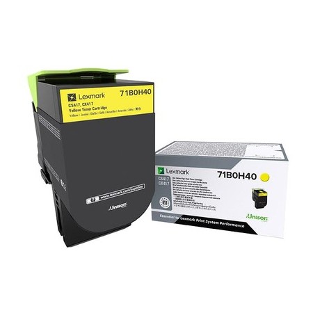 Lexmark 71B0H40 Cartouche de toner 1 pièce(s) Original Jaune