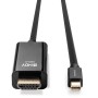 Lindy 36926 câble vidéo et adaptateur 1 m HDMI Type A (Standard) Mini DisplayPort Noir