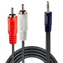 Lindy 35683 câble audio 5 m 2 x RCA 3,5mm Noir