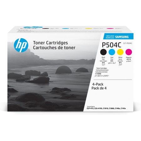 Samsung CLT-P504C Pack de 4 cartouches authentiques de toner cyan magenta jaune noir