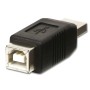 Lindy 71231 changeur de genre de câble USB A USB B Noir