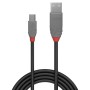 Lindy 36721 câble USB 0,5 m USB 2.0 USB A Mini-USB B Noir, Gris