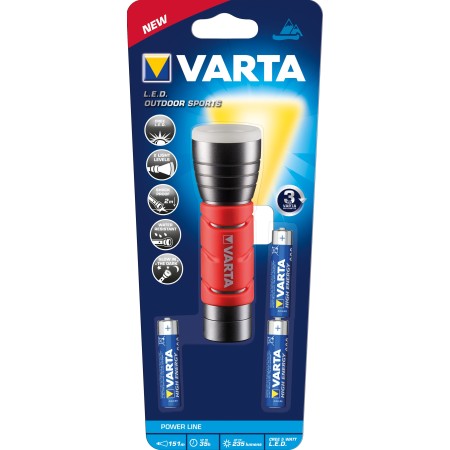 Varta 17627101421 Noir, Rouge Lampe torche LED