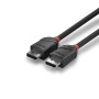 Lindy 36490 câble DisplayPort 0,5 m Noir