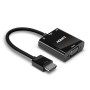 Lindy 38285 câble vidéo et adaptateur 0,1 m HDMI Type A (Standard) VGA (D-Sub) Noir