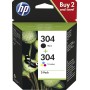 HP Pack de 2 cartouches authentiques d'encre noire trois couleurs 304