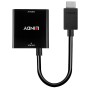 Lindy 38291 câble vidéo et adaptateur 0,1 m HDMI Type A (Standard) VGA (D-Sub) Noir