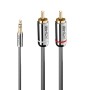 Lindy 35332 câble audio 0,5 m 3,5mm 2 x RCA Anthracite