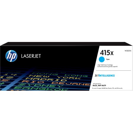 HP 415X Toner cyan LaserJet authentique grande capacité