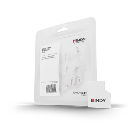 Lindy 40479 bloqueur de port SD card Blanc Acrylonitrile-Butadiène-Styrène (ABS)