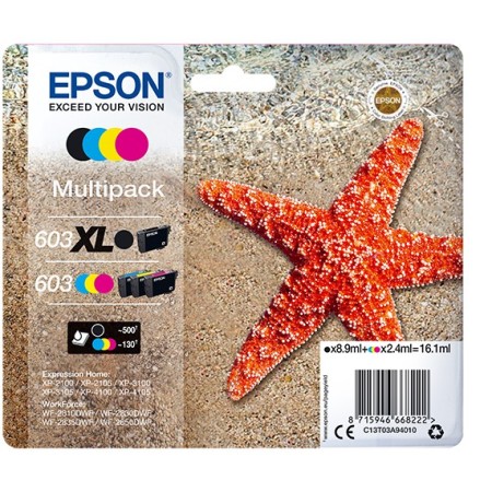 Epson Multipack 4-couleurs 603 XL Noir Std. CMY