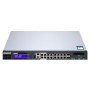 QNAP QGD-1600P Géré Gigabit Ethernet (10 100 1000) Connexion Ethernet, supportant l'alimentation via ce port (PoE) 1U Noir, Gris