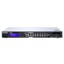 QNAP QGD-1600P Géré Gigabit Ethernet (10 100 1000) Connexion Ethernet, supportant l'alimentation via ce port (PoE) 1U Noir, Gris