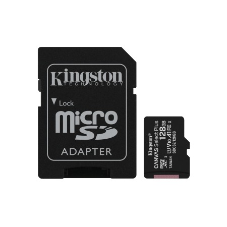 Kingston Technology Carte micSDXC Canvas Select Plus 100R A1 C10 de 128 Go + ADP