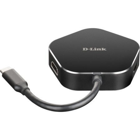 D-Link DUB-M420 station d'accueil Avec fil Thunderbolt 3 Noir, Argent