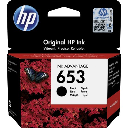 HP Cartouche d’encre Ink Advantage noire HP653 authentique