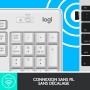 Logitech MK295 Silent Wireless Combo clavier Souris incluse RF sans fil AZERTY Français Blanc