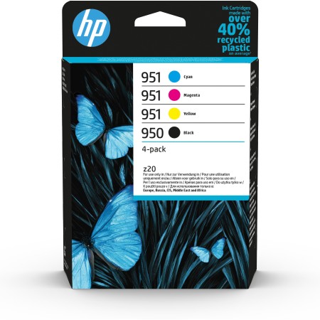 HP 950 Pack de 4 cartouches d'encre noire  951 Pack de 4 cartouches d'encre cyan magenta jaune authentiques