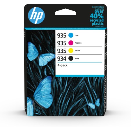 HP 934 Pack de 4 cartouches d'encre noire  935 Pack de 4 cartouches d'encre cyan magenta jaune authentiques