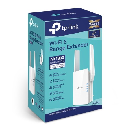 TP-Link RE605X prolongateur réseau Répéteur réseau Blanc 10, 100, 1000 Mbit s