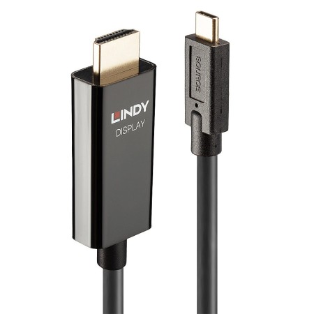 Lindy 43317 câble vidéo et adaptateur 10 m USB Type-C HDMI Type A (Standard) Noir