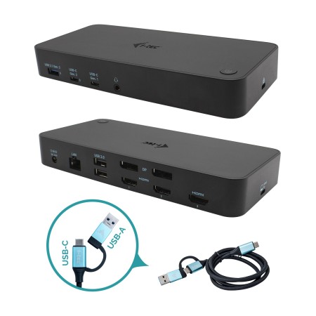 i-tec USB 3.0   USB-C   Thunderbolt, 3x 4K Docking Station + Power Delivery 100W