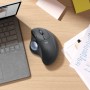 Logitech ERGO M575 for Business souris Droitier RF sans fil + Bluetooth Trackball 2000 DPI